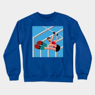 Man doing calisthenics Crewneck Sweatshirt